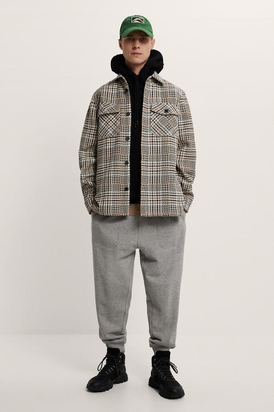 テクスチャー チェック シャツジャケット Zara Japan 日本 テクスチャー チェック シャツジャケット Zara Japan 日本