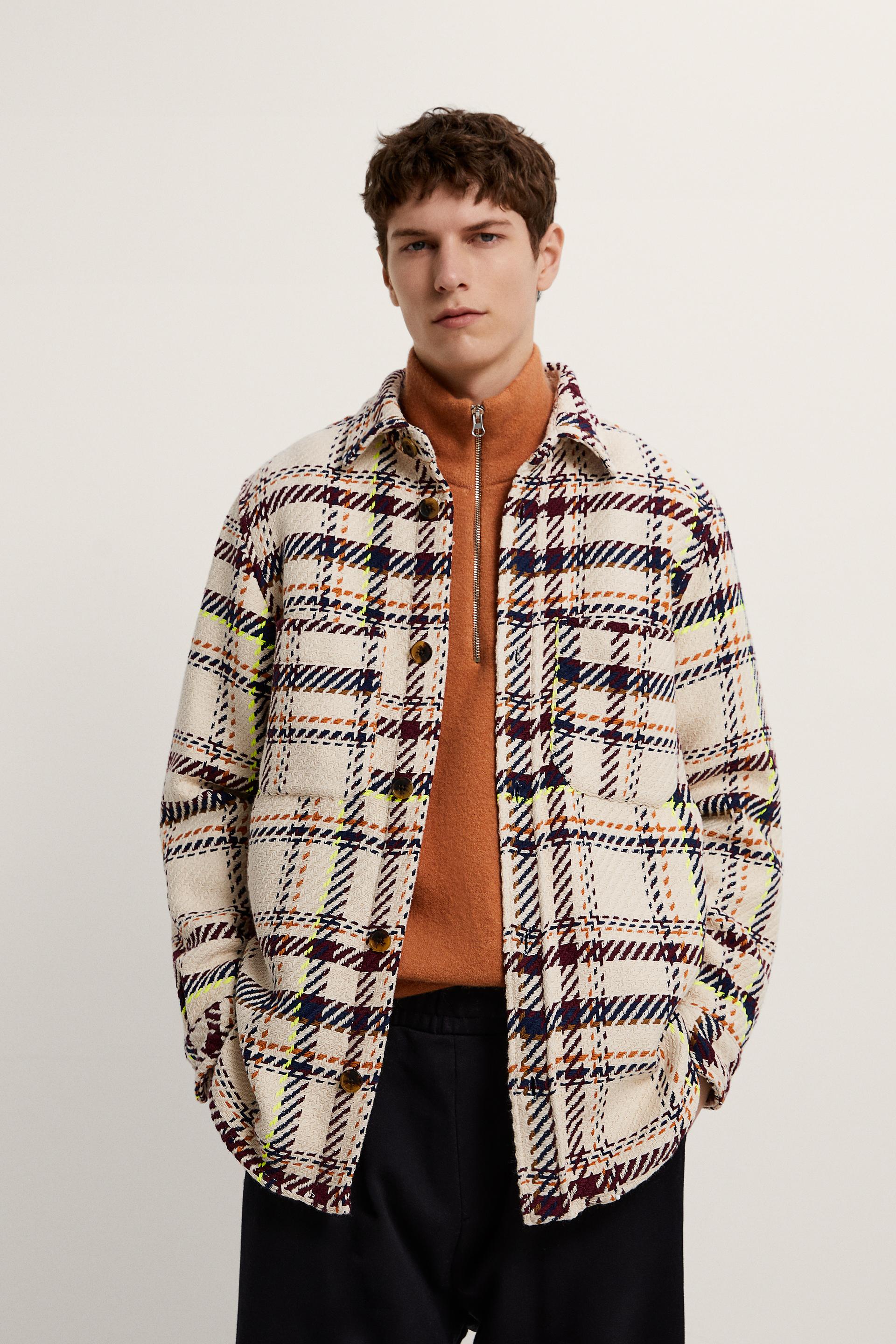 ネオンチェック シャツジャケット Zara Japan 日本 ネオンチェック シャツジャケット Zara Japan 日本