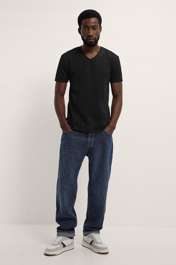 Camiseta basica slim fit zara clearance