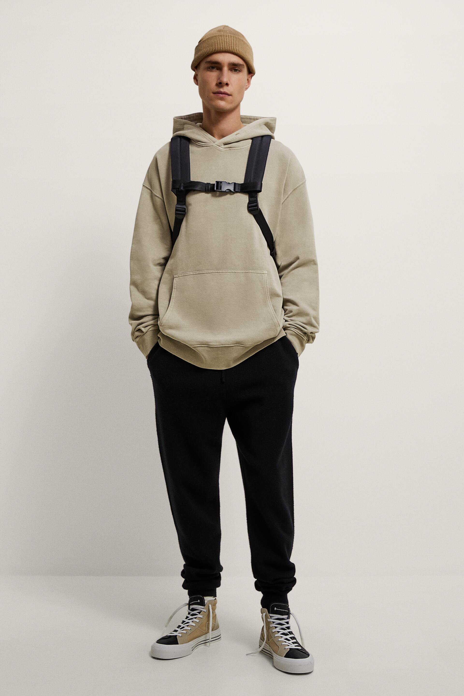 Washed effect hoodie clearance