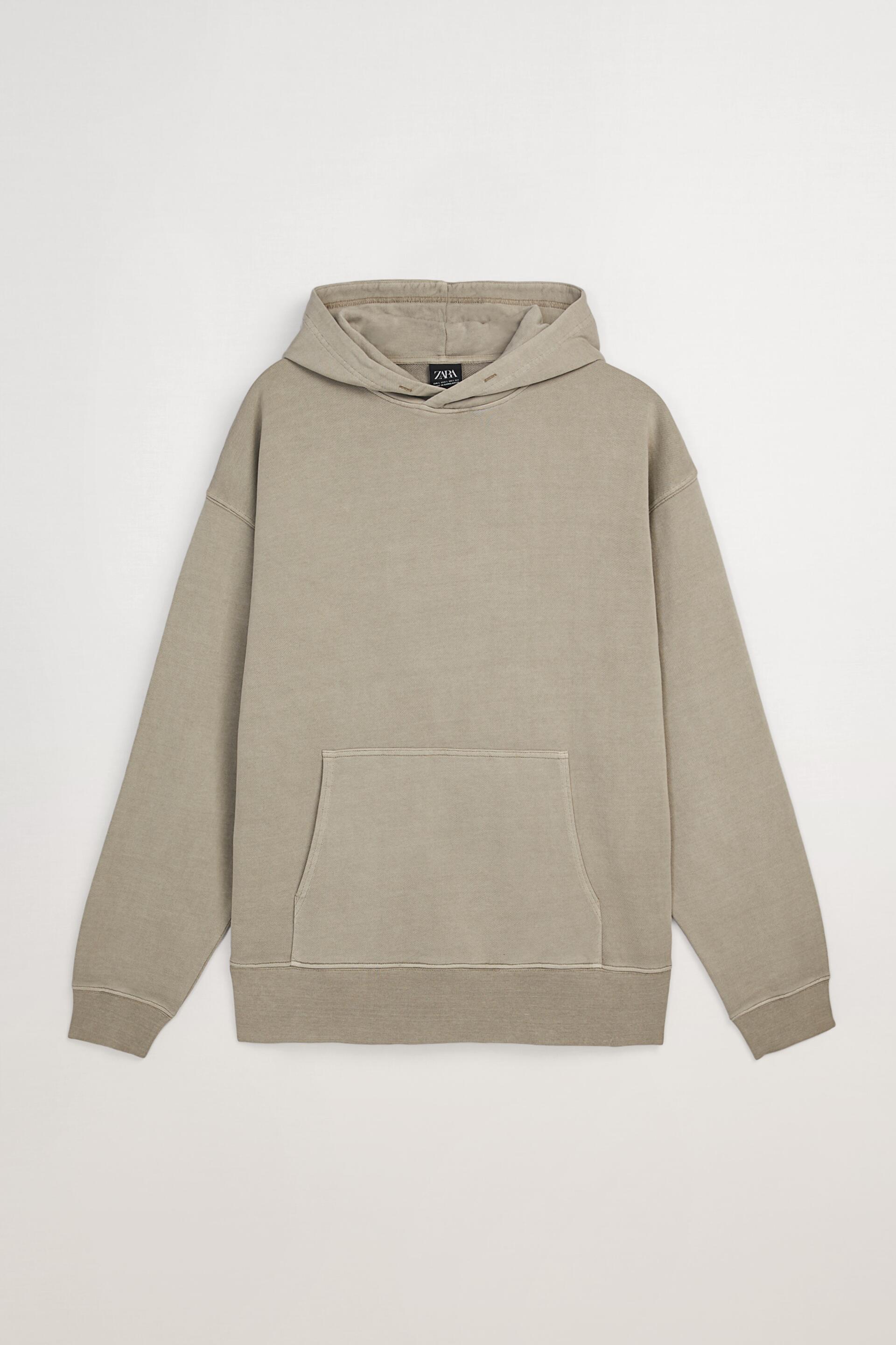 Zara khaki hoodie clearance