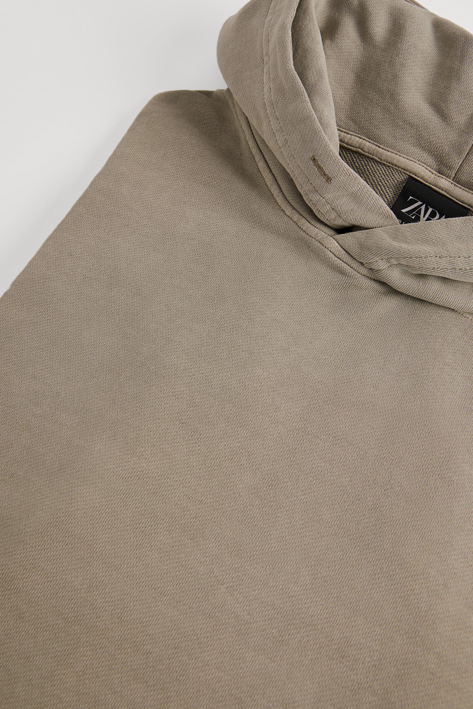 Zara khaki hoodie clearance