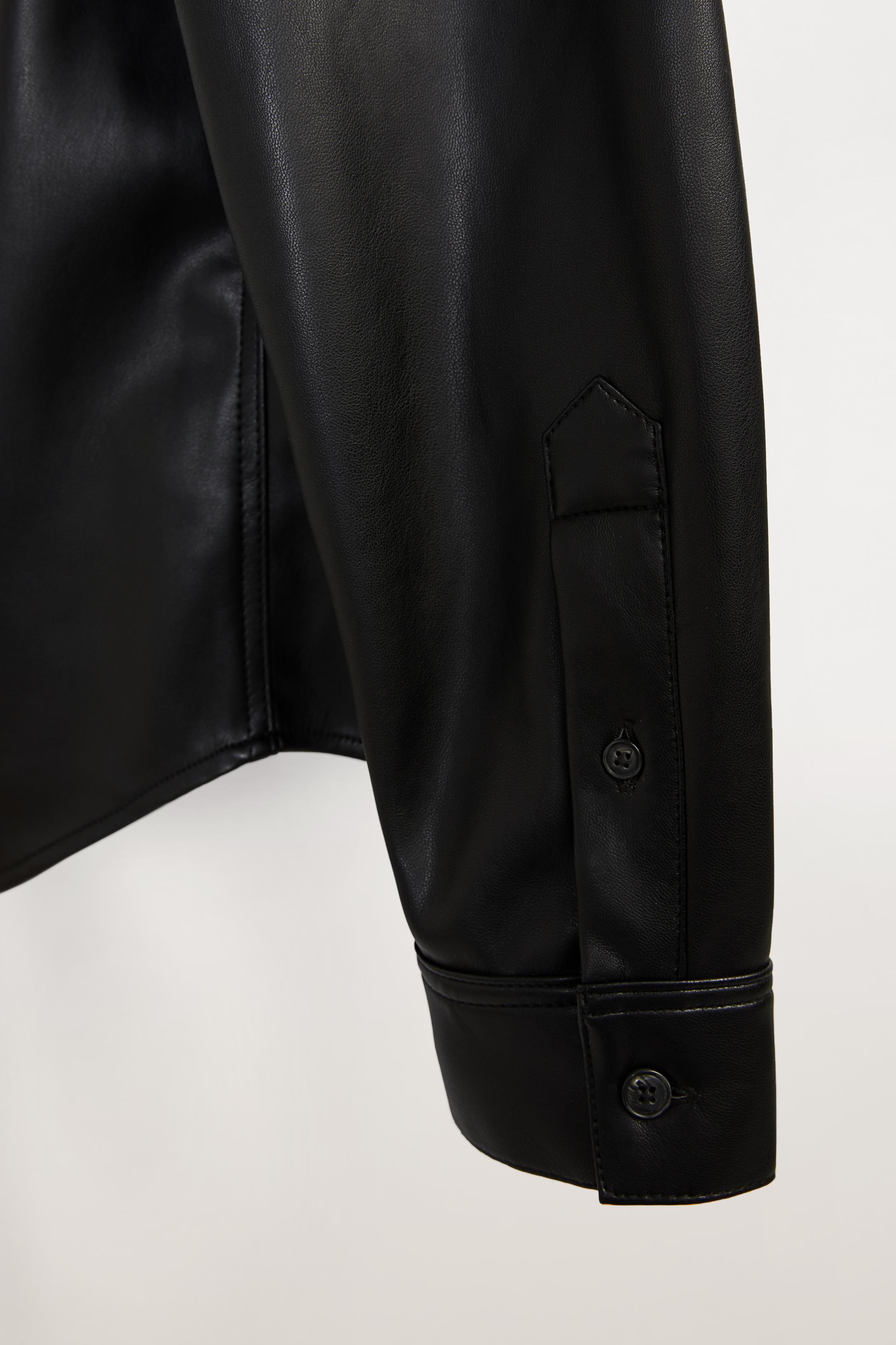 フェイクレザーシャツ Zara Japan 日本 フェイクレザーシャツ Zara Japan 日本