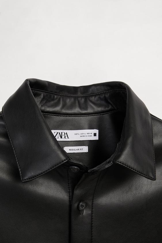 Faux Leather Shirt Zara Georgia Faux Leather Shirt Zara Georgia