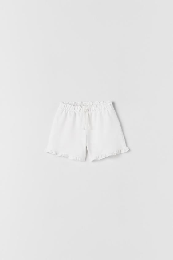 ينزعج zara white frill shorts 