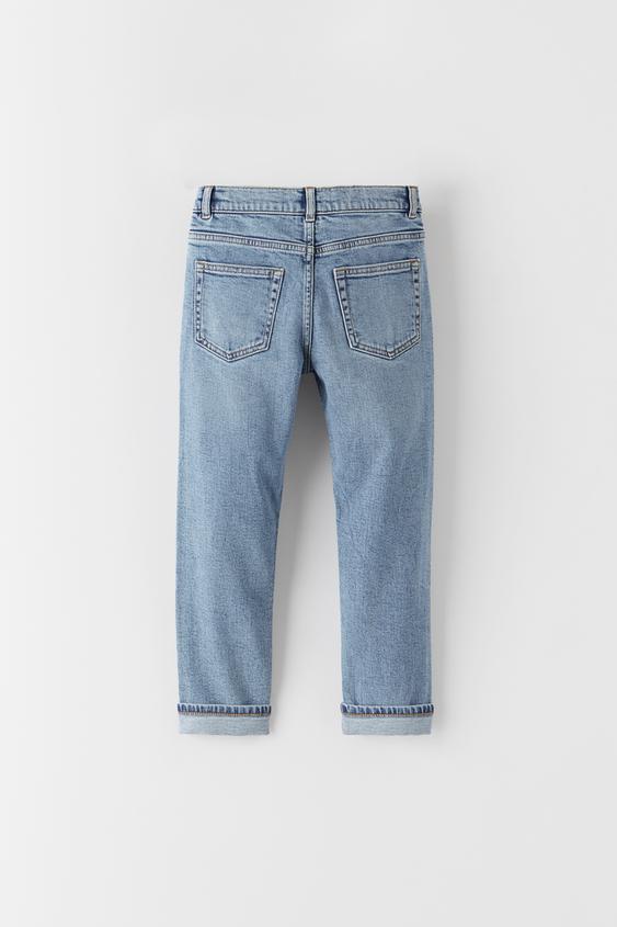 STRAIGHT-FIT REGULAR JEANS - Light blue | ZARA New Zealand