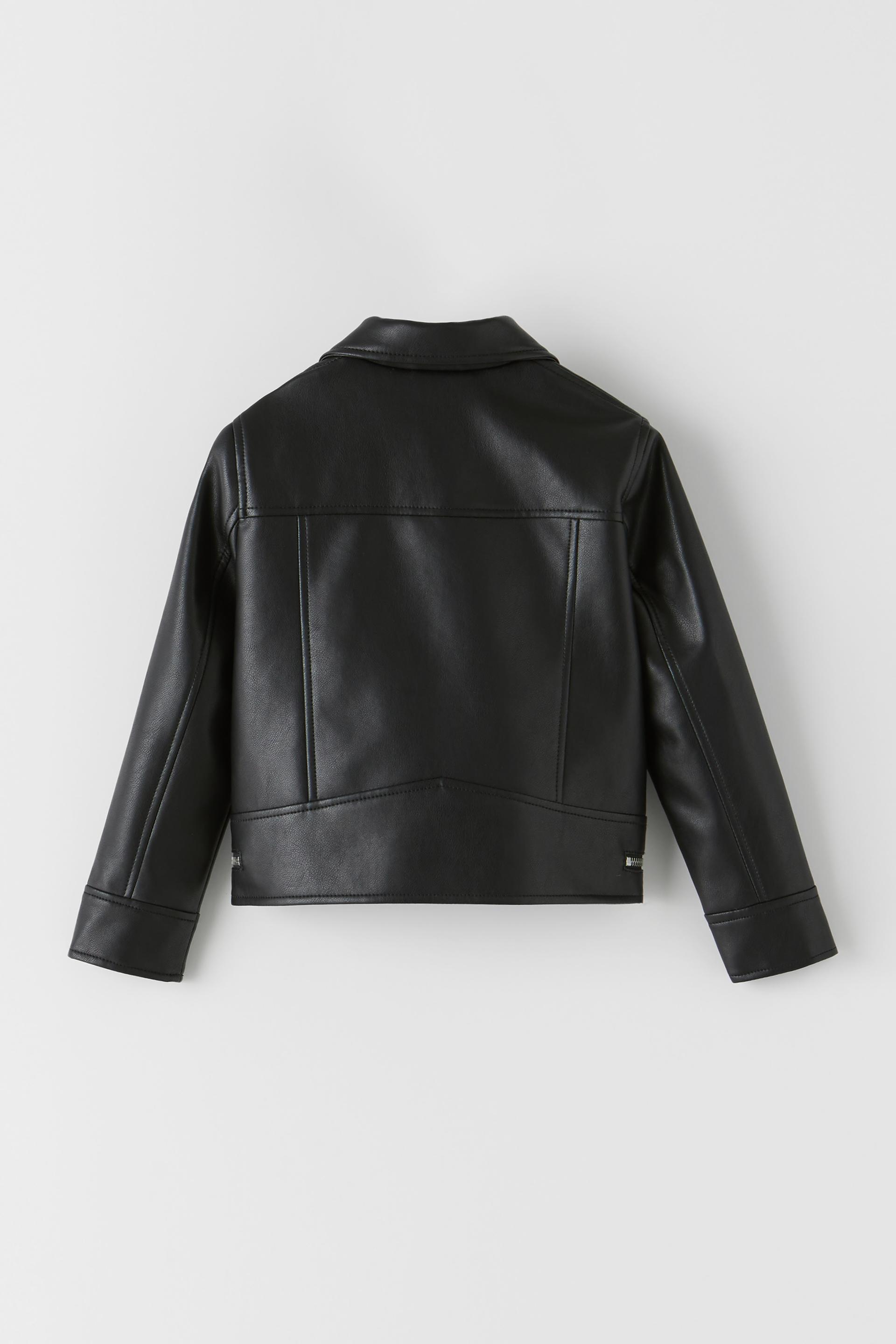 black leather jacket with black hardware