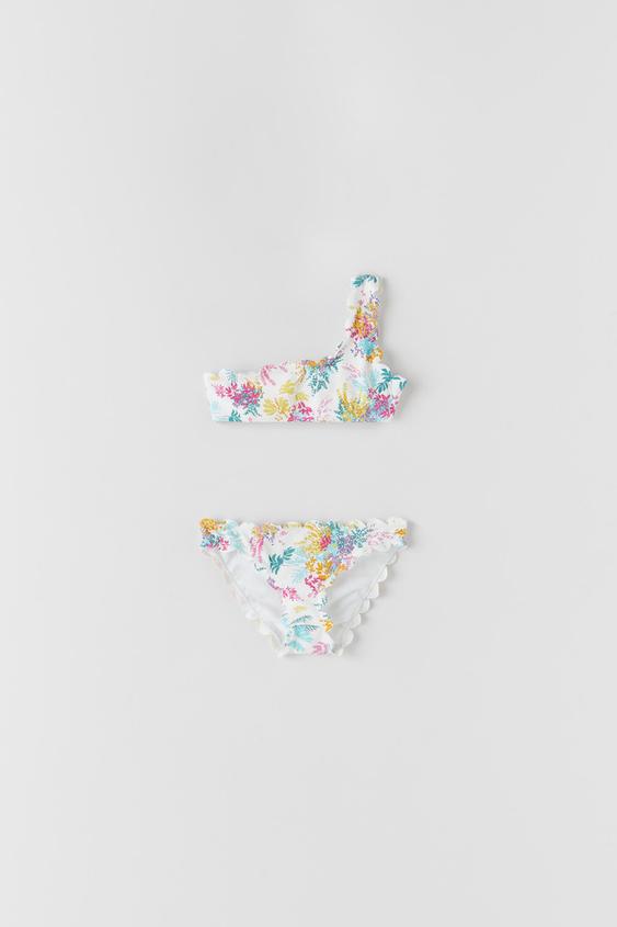 スカラップトリム フラワープリントビキニ Zara Japan 日本 スカラップトリム フラワープリントビキニ Zara Japan 日本