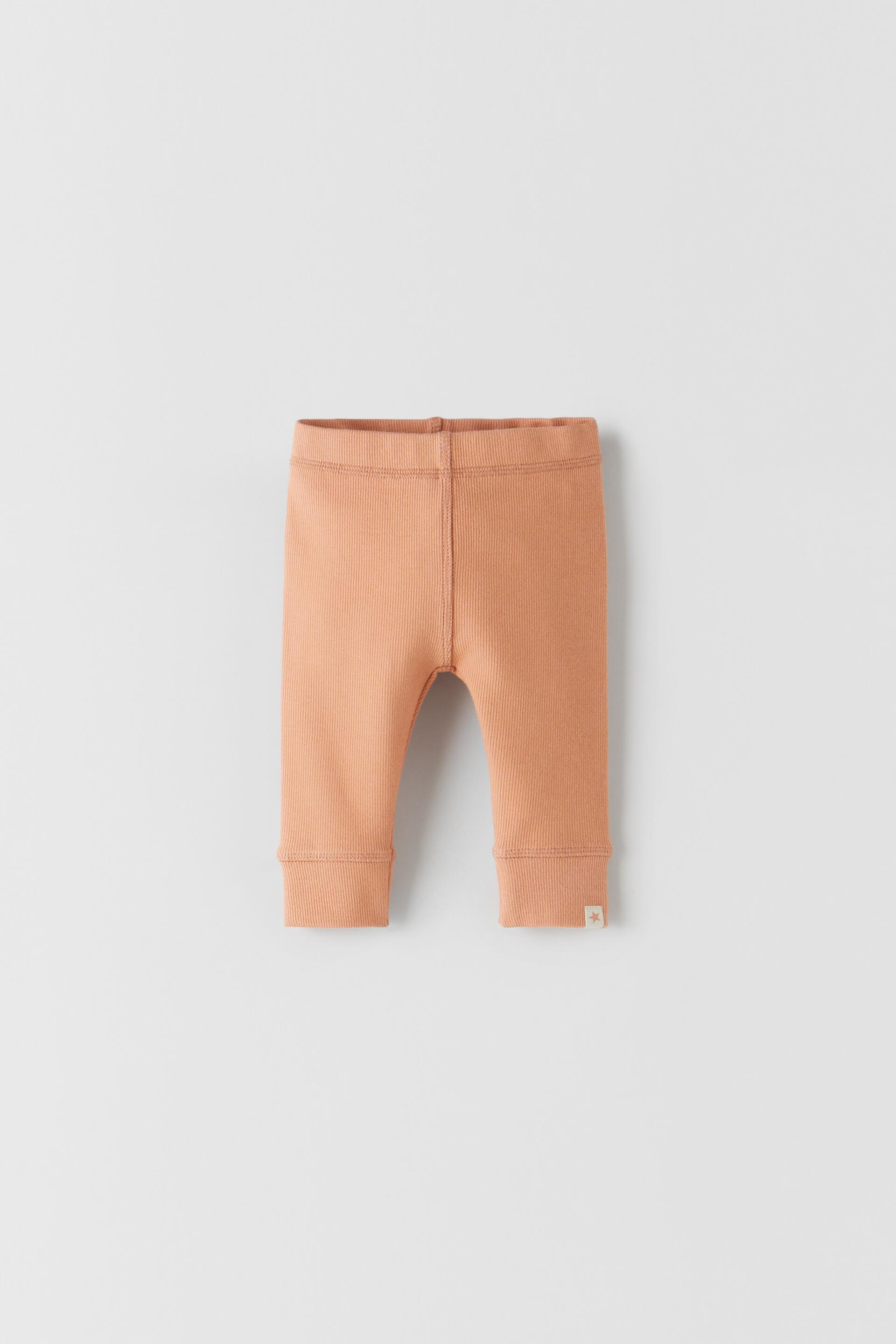 RIBBED LEGGINGS - Peach | ZARA Australia