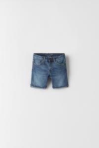 STRAIGHT DENIM BERMUDAS - Light blue 
