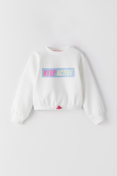 zara crop sweatshirt