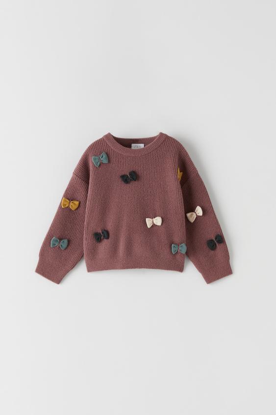 リボン付きニットセーター Zara Japan 日本 リボン付きニットセーター Zara Japan 日本