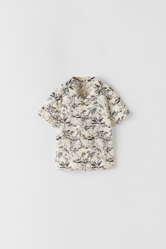 Zara tropical print shirt clearance