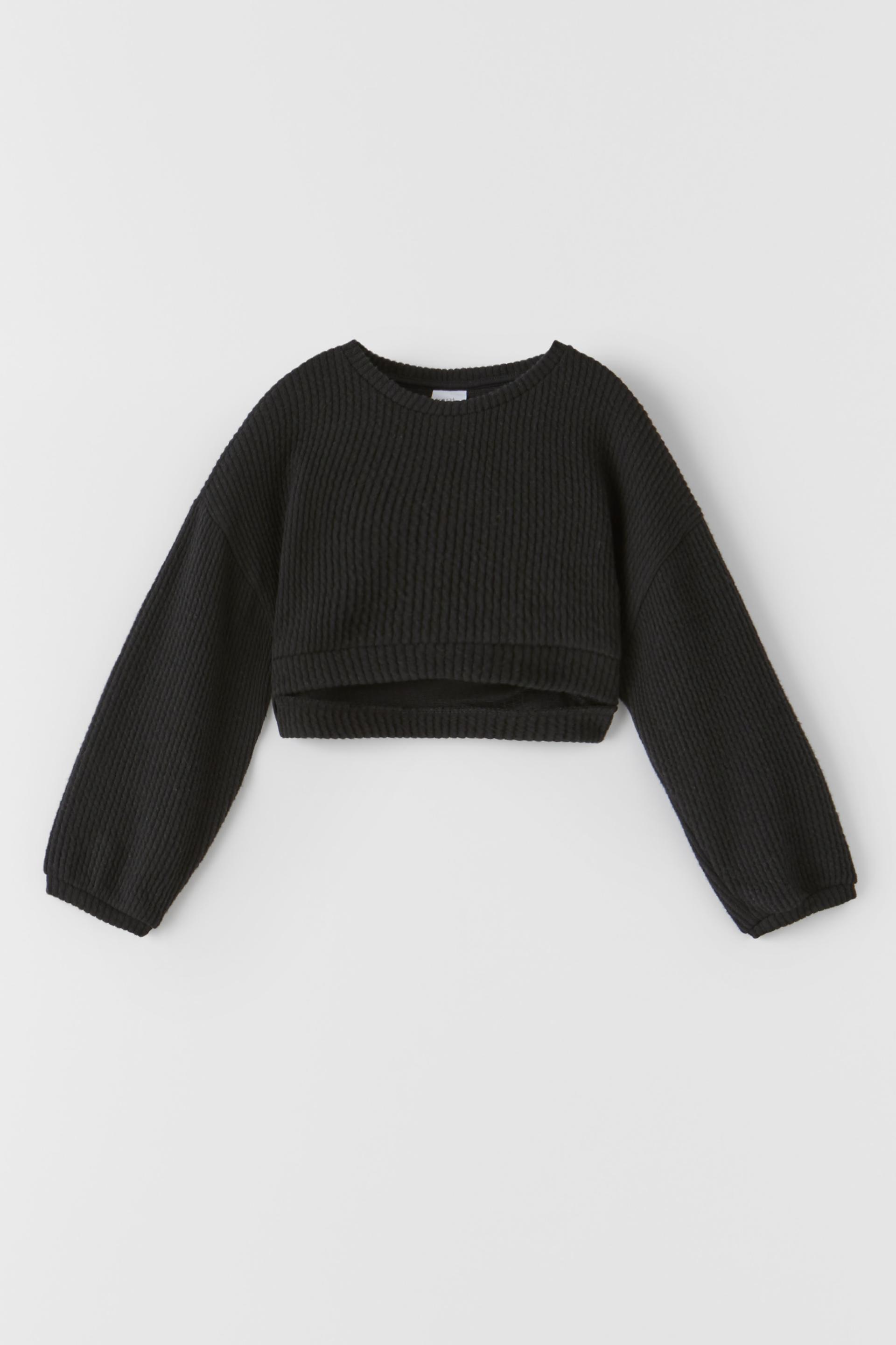 PLUSH CROP TOP - Black | ZARA Australia