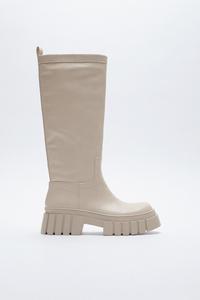 boots beige zara