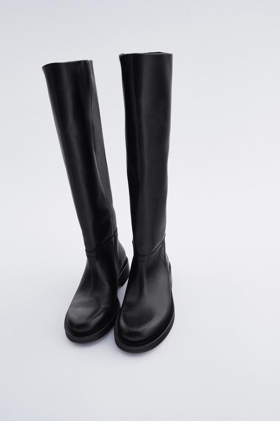 リアルレザーニーハイブーツ Zara Japan 日本 リアルレザーニーハイブーツ Zara Japan 日本