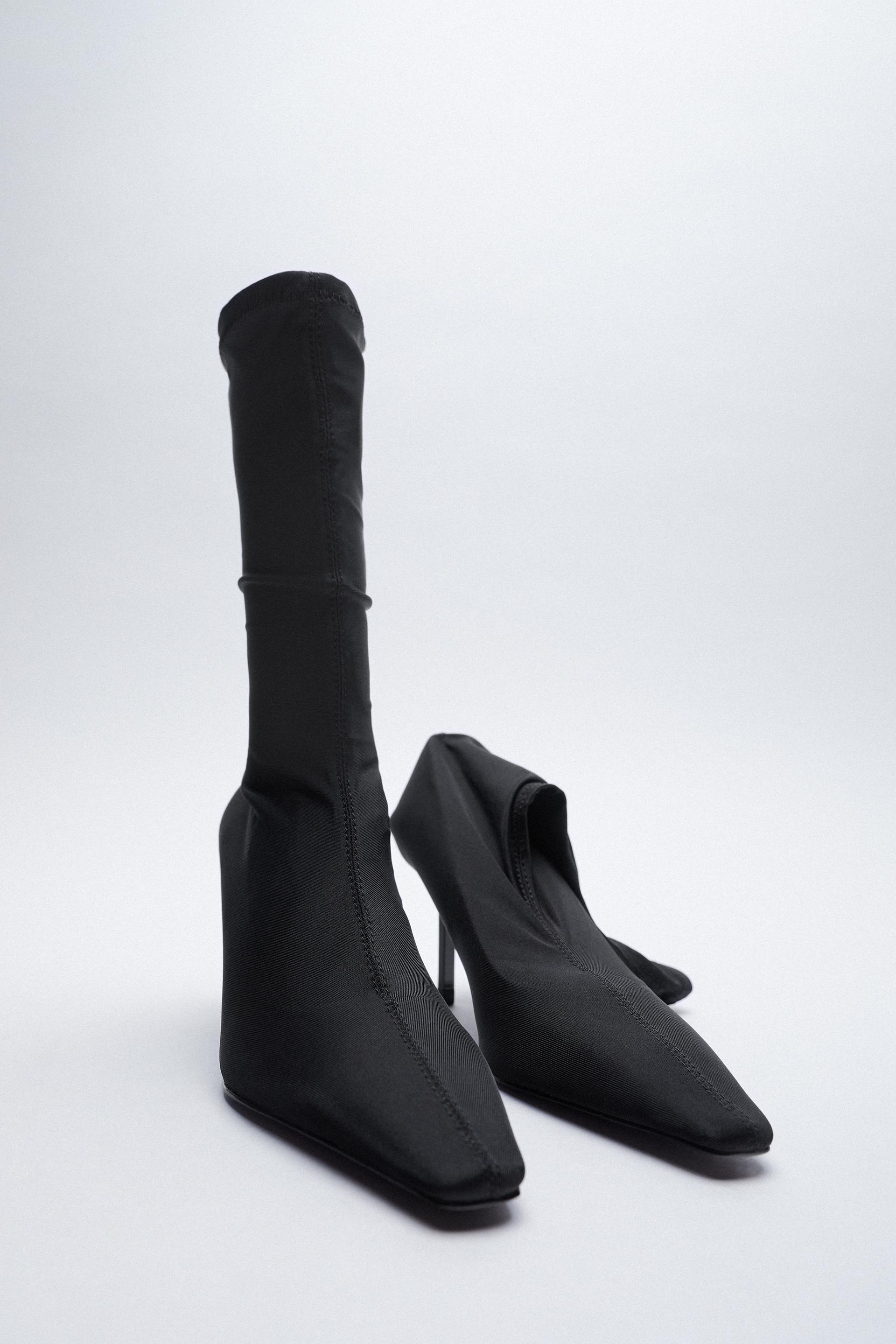 zara fabric boots