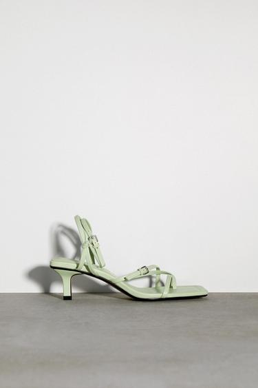 zara mid heel sandals