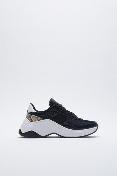 zara white trainers