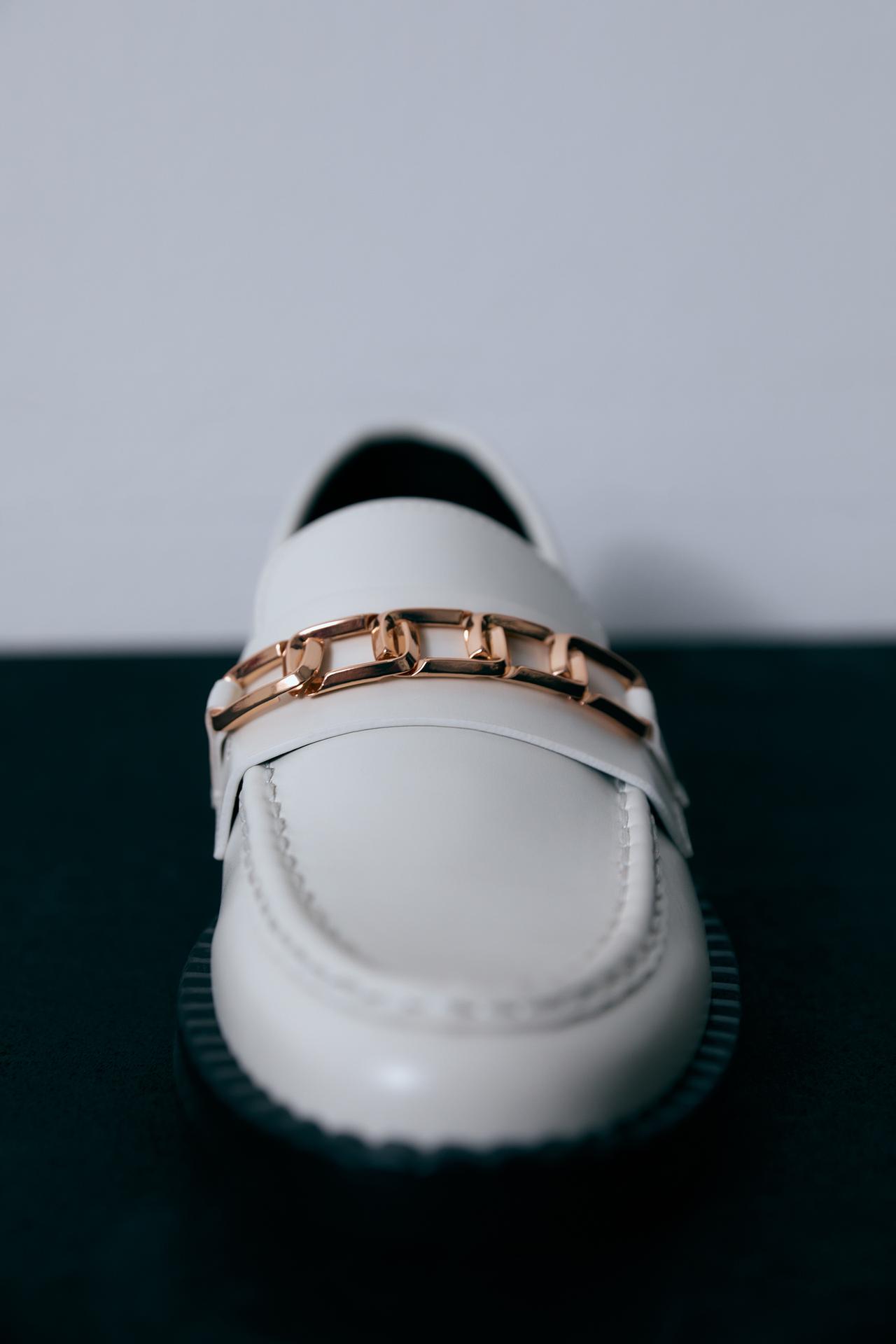 Zara FLAT LOAFERS WITH CHAIN DETAIL, £49.99