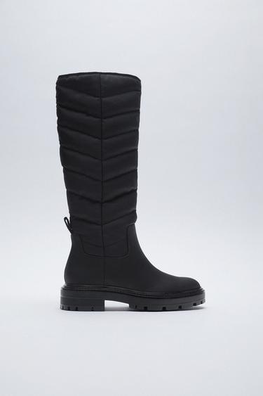 Zara flat knee high boots Clearance