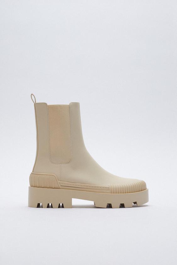 RUBBERISED TRACK-SOLE FLATFORM ANKLE