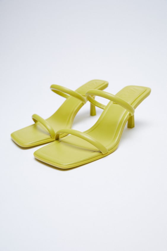 Image 5 of STRAPPY HEELED LEATHER SANDALS from Zara