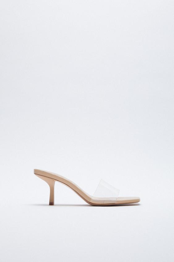 zara vinyl mules