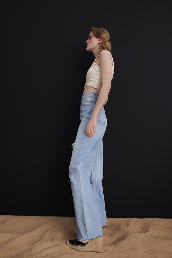 CUÑA RAFIA ATADA - Negro | ZARA Chile