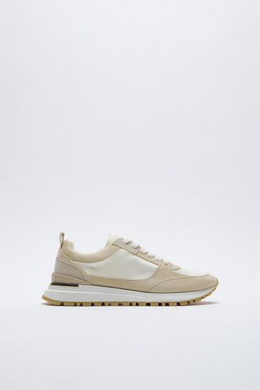 zara white trainers