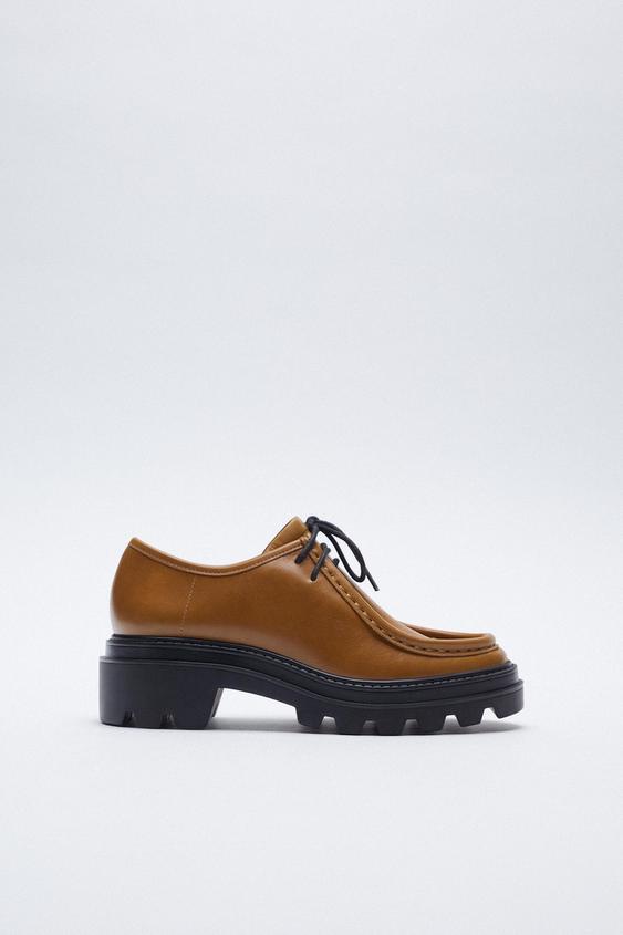 レースアップレザーフラットシューズ Zara Japan 日本 レースアップレザーフラットシューズ Zara Japan 日本