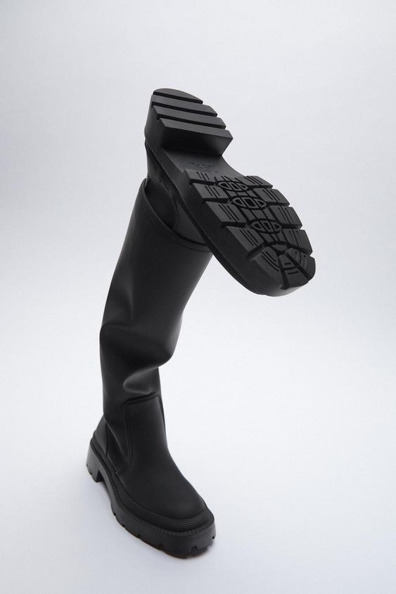 Zara bottes plates gommees clearance