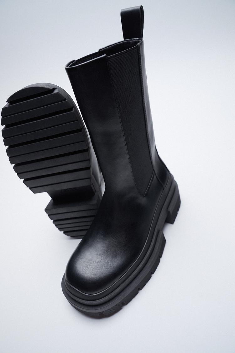 BOTÍN PLANO SUELA TRACK - Negro | ZARA Argentina