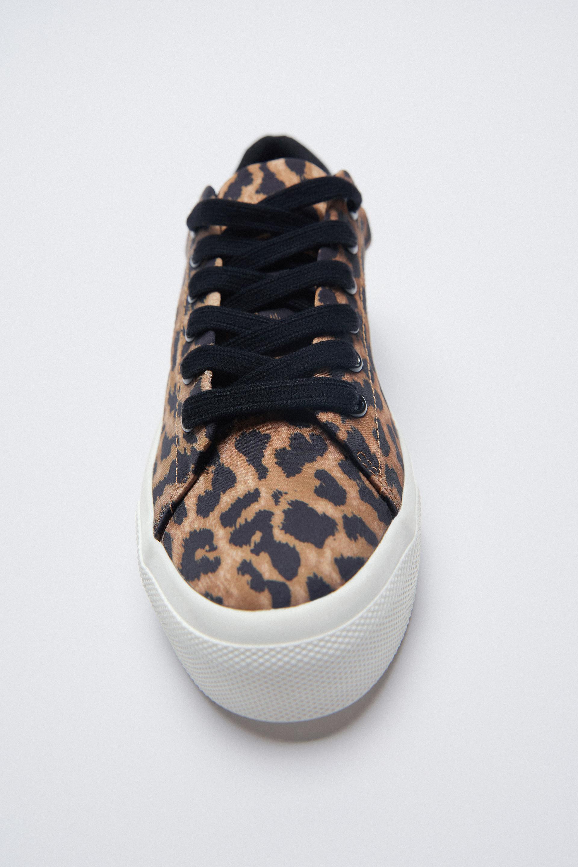 Animal Print Sneakers Zara United States