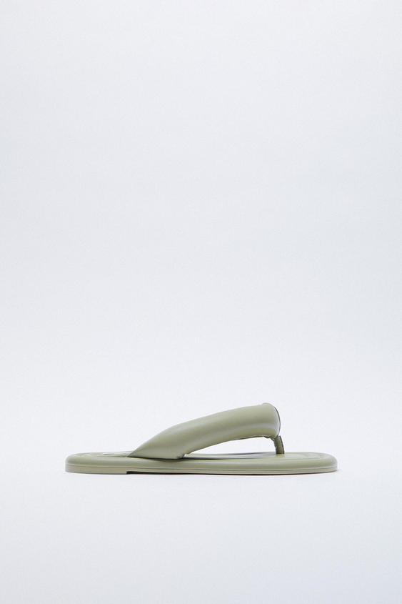 zara quilted slides