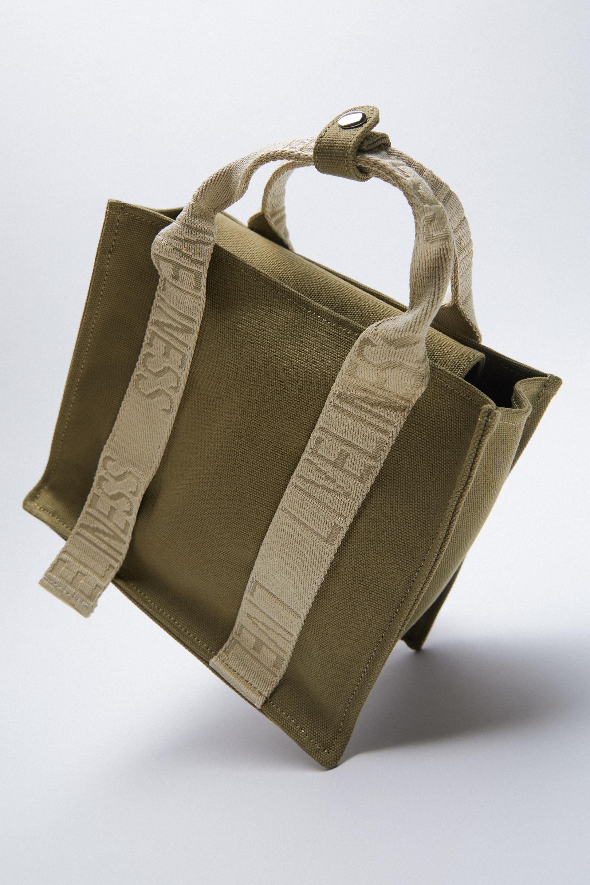 ロゴストラップ キャンバス ミニトートバッグ Zara Japan 日本 ロゴストラップ キャンバス ミニトートバッグ Zara Japan 日本