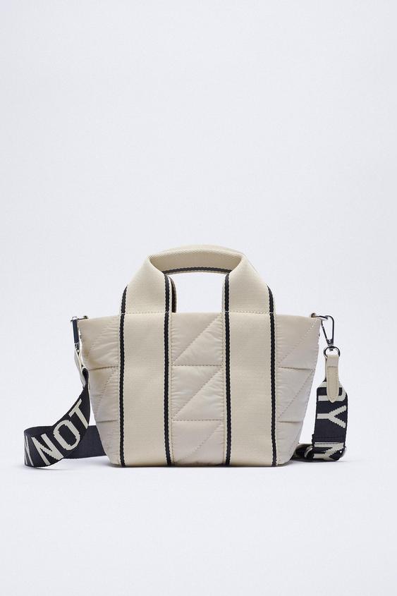 zara city bolsa with flap