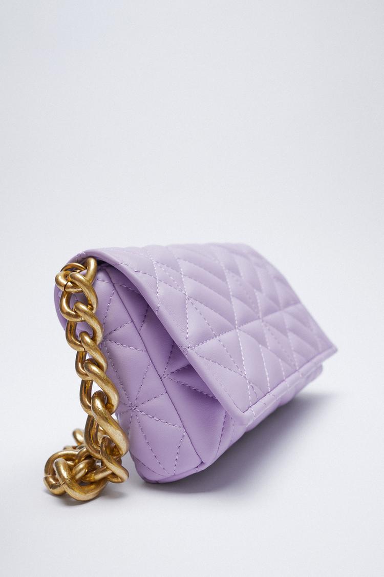 Image 1 of QUILTED SHOULDER BAG WITH CHAIN from Zara