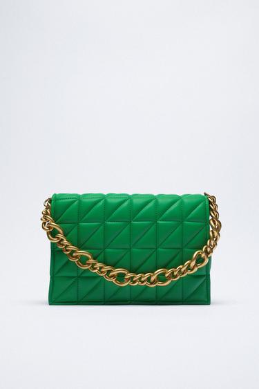 QUILTED SHOULDER BAG WITH CHAIN from Zara