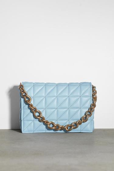 puffer tote bolsa zara