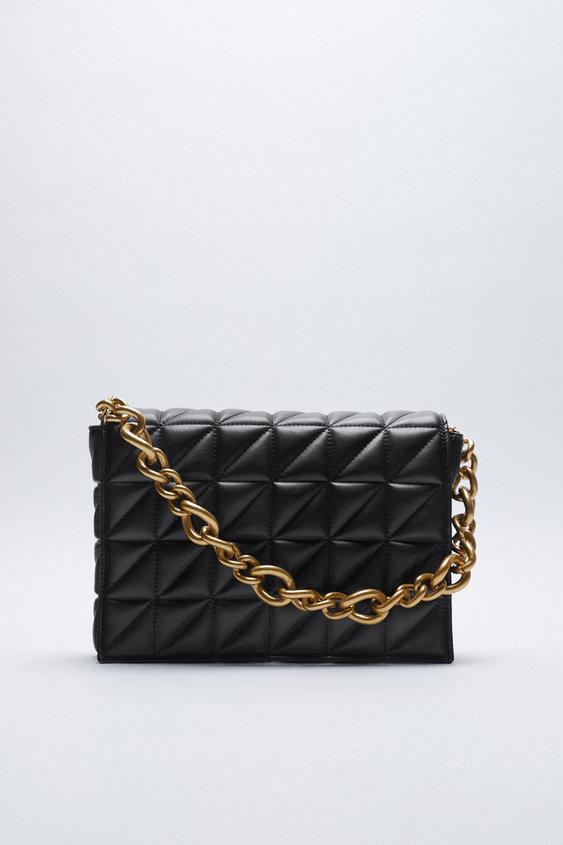 Zara black bag with chain
