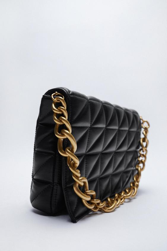 QUILTED CHAIN STRAP SHOULDER BAG | ZARA