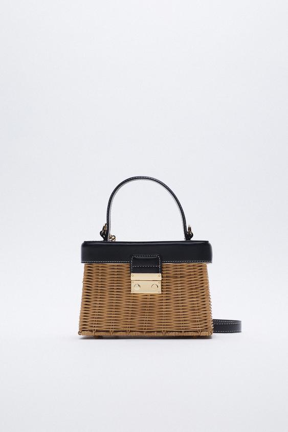 Zara WOVEN MINIAUDIÈRE WITH HANDLE