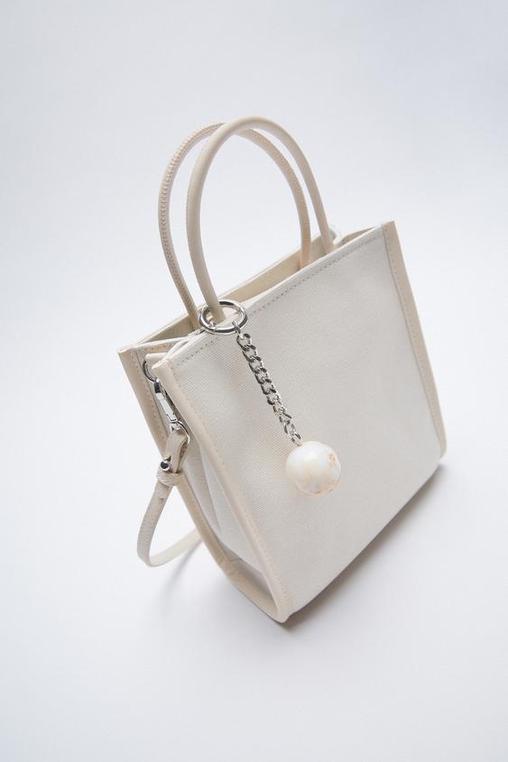 キャンバス ミニトートバッグ エクリュ Zara Japan 日本 キャンバス ミニトートバッグ エクリュ Zara Japan 日本