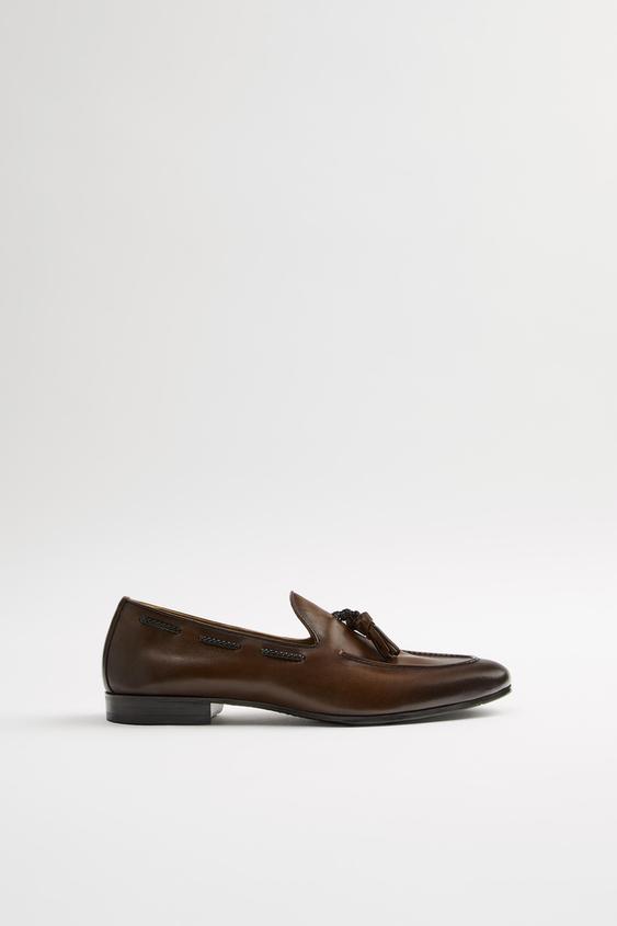 Zara mens brown loafers clearance