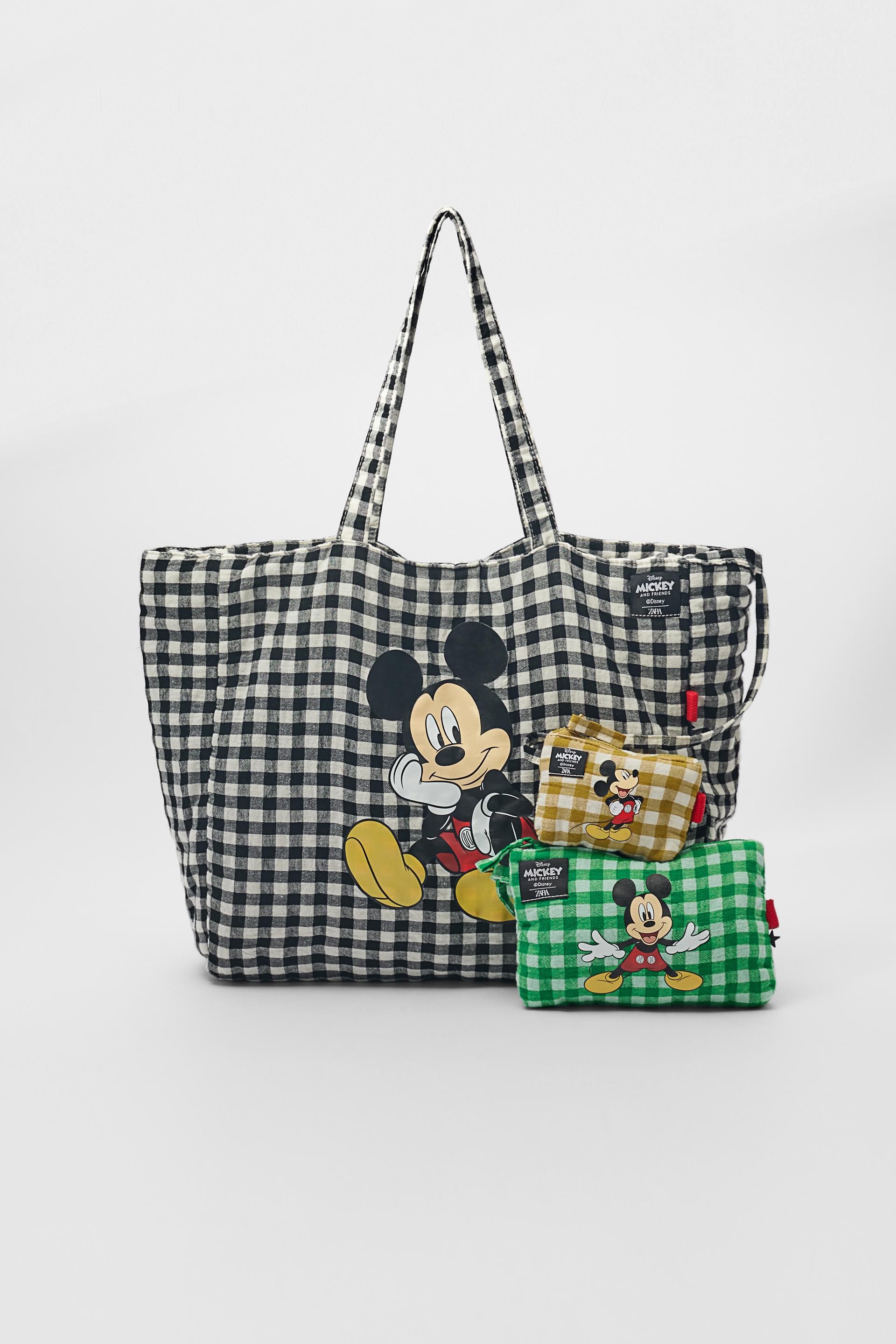 ミッキーマウス C ディズニー ギンガムチェックトートバッグ Zara Japan 日本 ミッキーマウス C ディズニー ギンガムチェックトートバッグ Zara Japan 日本