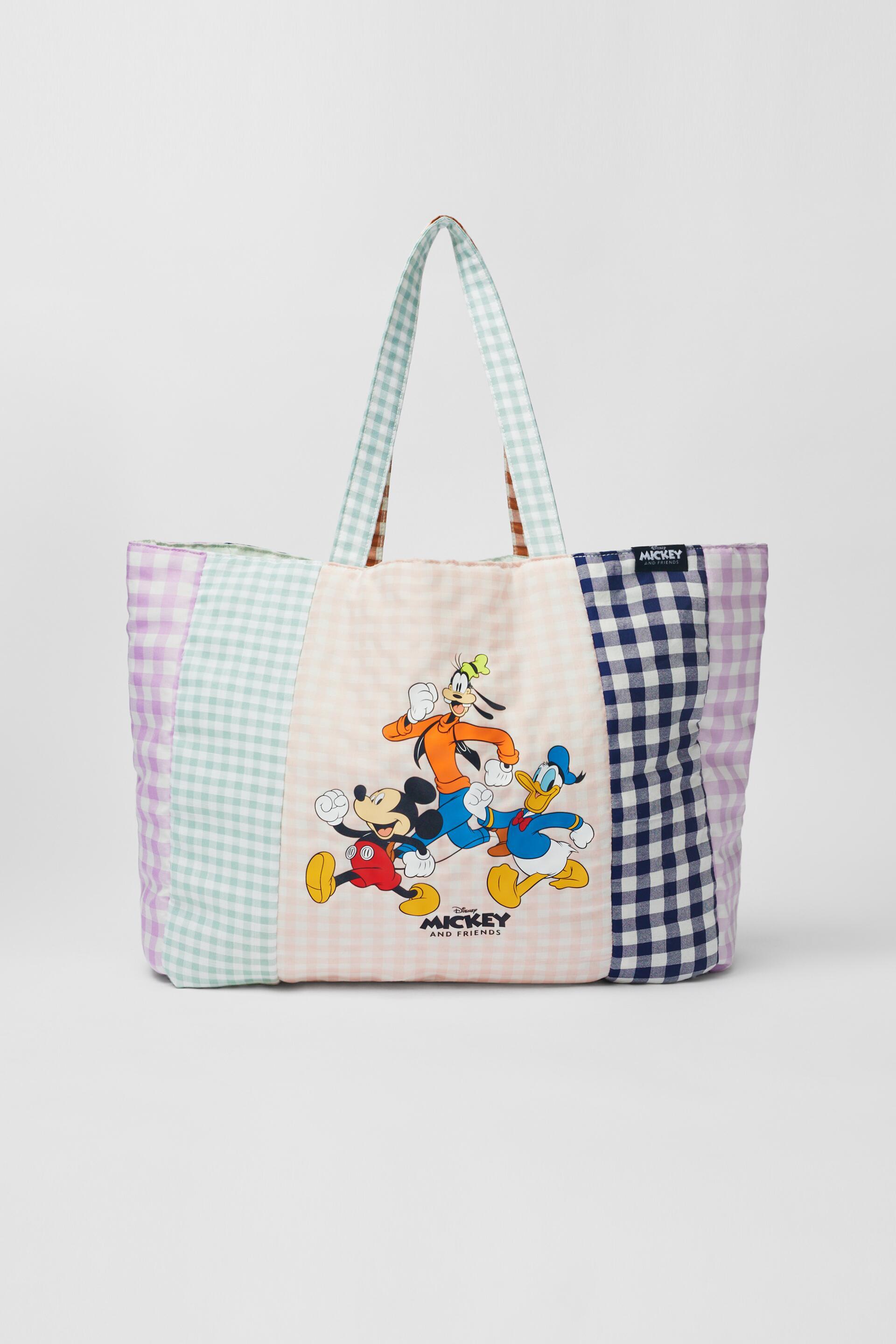 ミッキーマウス C ディズニー ギンガムチェックトートバッグ Zara Japan 日本 ミッキーマウス C ディズニー ギンガムチェックトートバッグ Zara Japan 日本