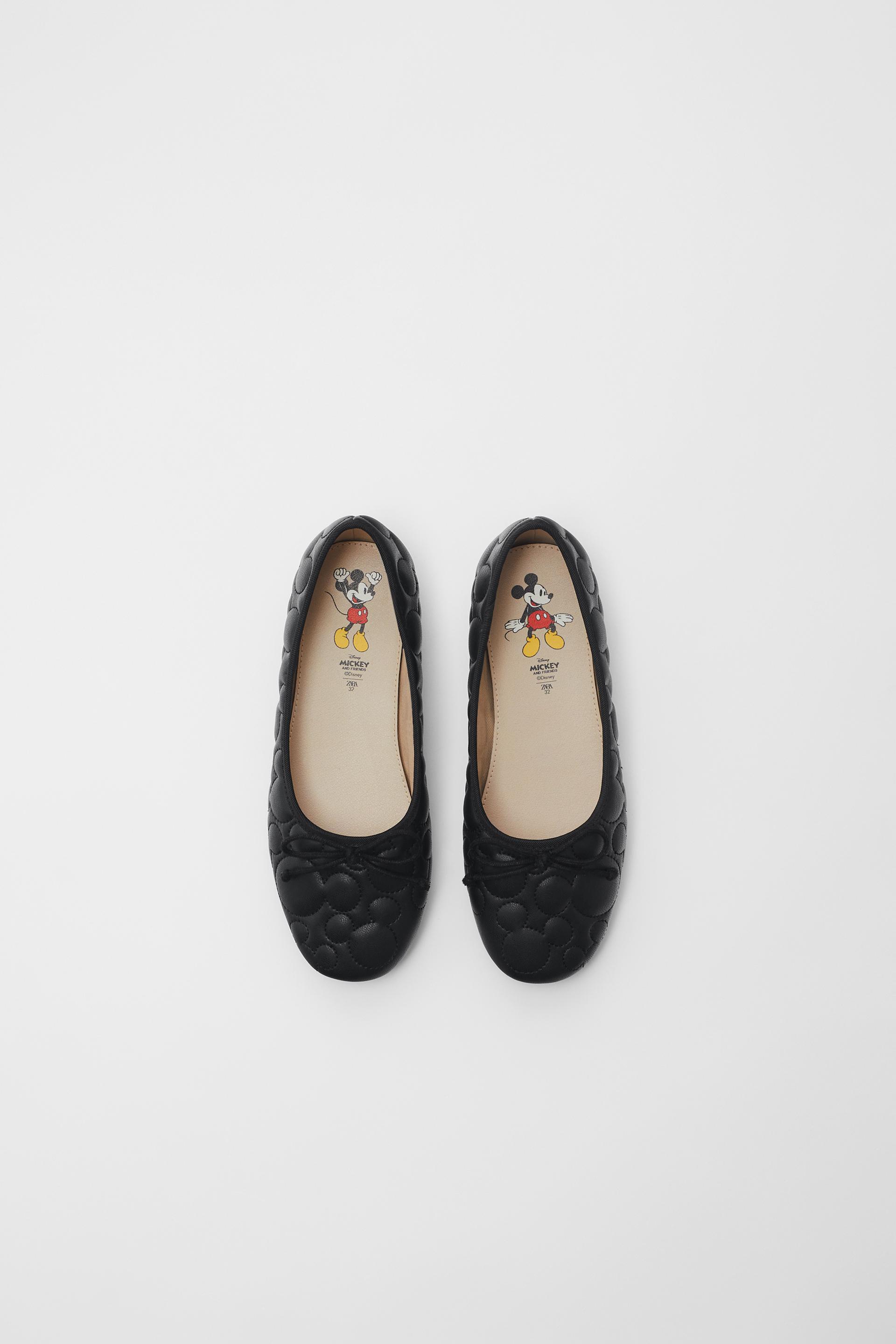 ミッキーマウス C ディズニー キルティング バレエ フラットシューズ Zara Japan 日本 ミッキーマウス C ディズニー キルティング バレエ フラットシューズ Zara Japan 日本