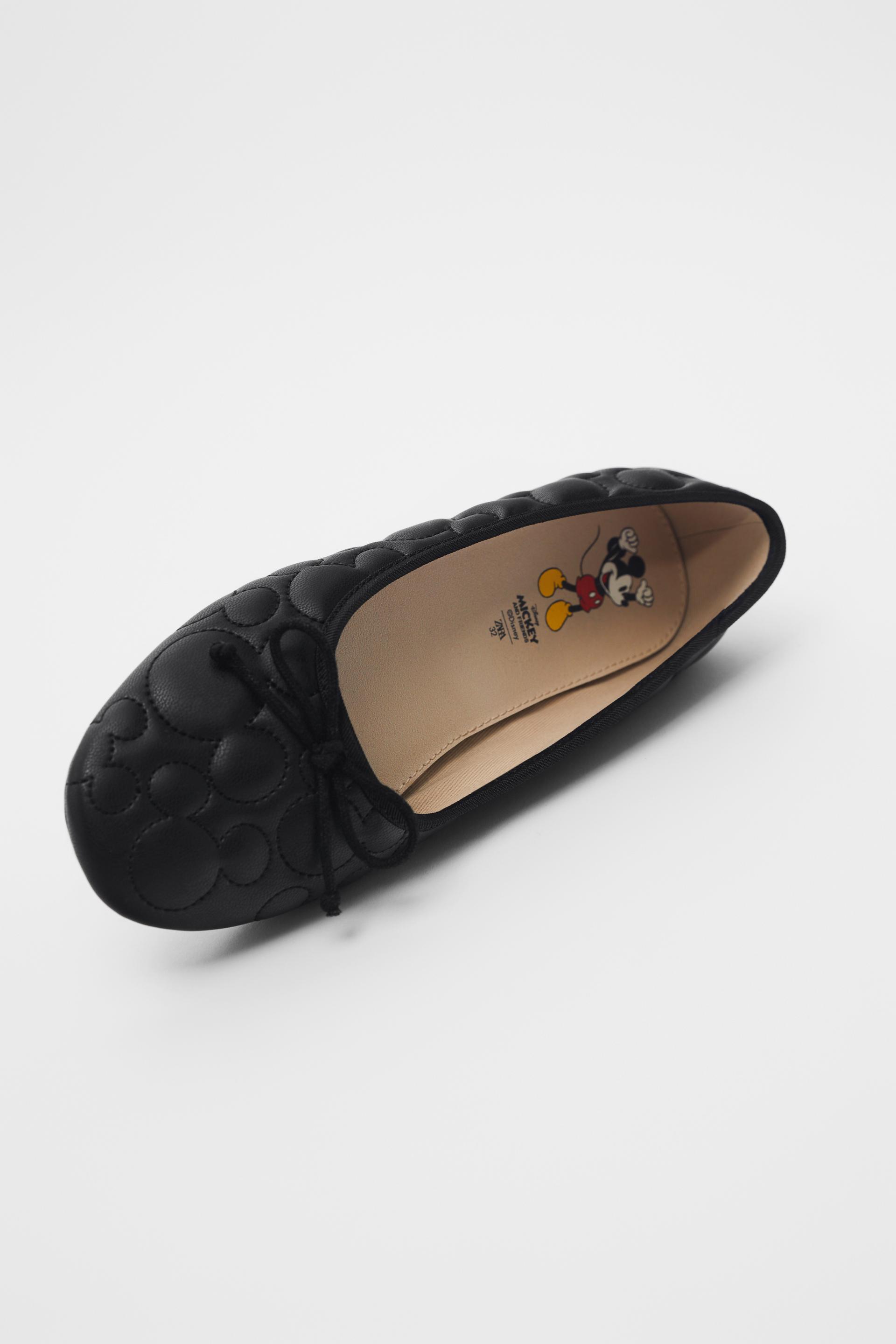 ミッキーマウス C ディズニー キルティング バレエ フラットシューズ Zara Japan 日本 ミッキーマウス C ディズニー キルティング バレエ フラットシューズ Zara Japan 日本