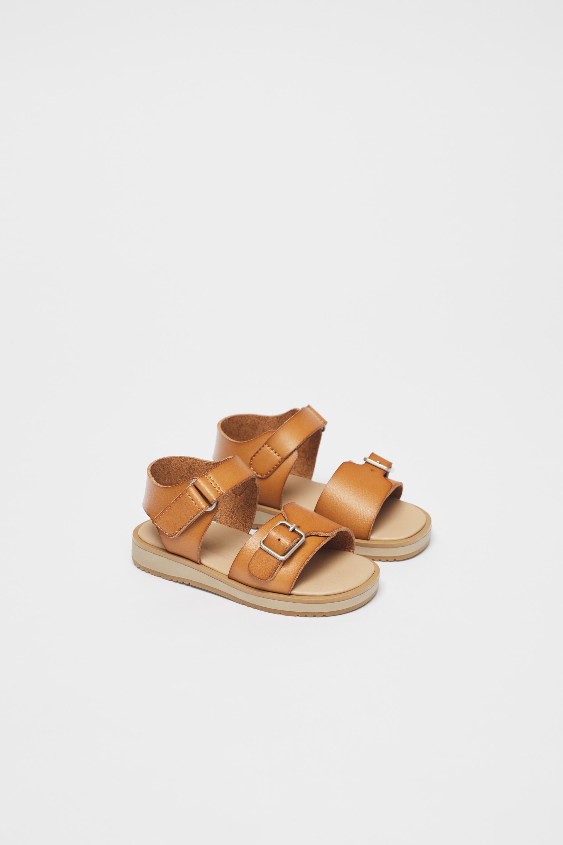 zara brown slippers